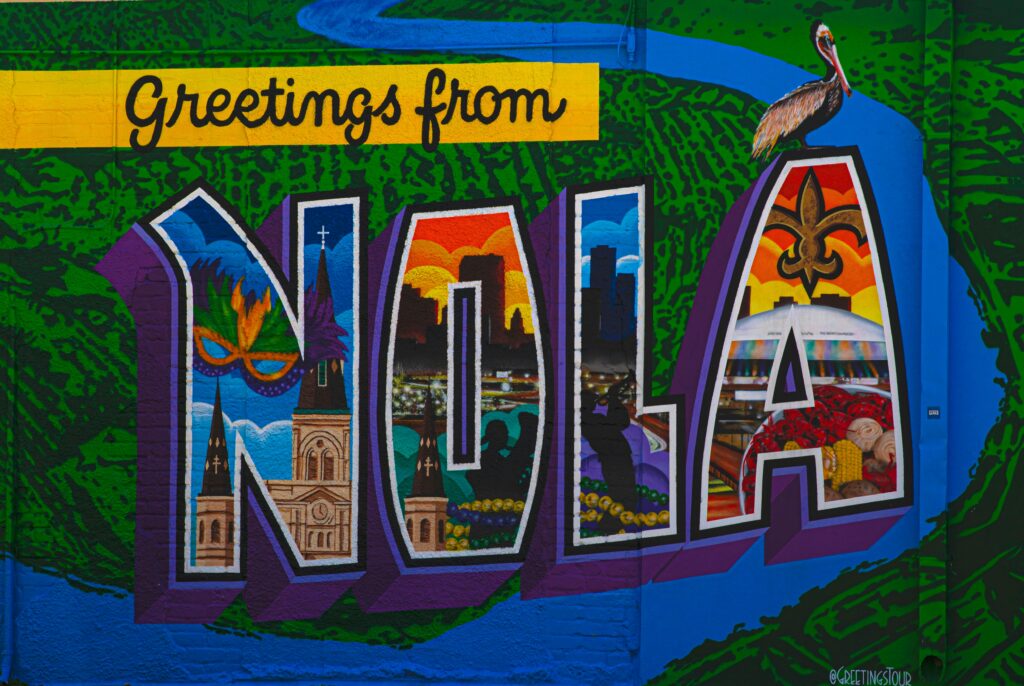 Greetings from New Orleans mural